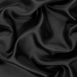Silk Twill Fabric Black - SilkFabric.net