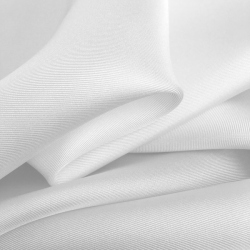 Silk Twill Fabric, White - SilkFabric.net