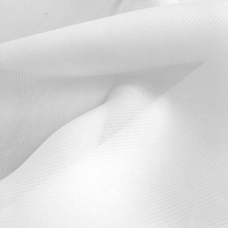 Silk Twill Georgette Fabric, White - SilkFabric.net