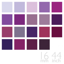 Silk Charmeuse, 16mm, 44" - (Lavender / Purple / Mauve Group, 19 Colors)