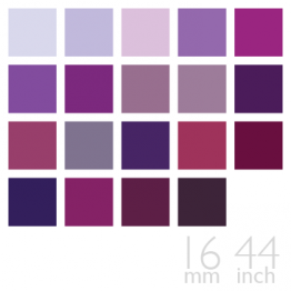 Silk Twill, 16mm, 44" - (Lavender / Purple / Mauve Group, 19 Colors)
