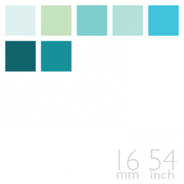 Silk Charmeuse, 16mm, 54" - (Aqua / Teal Group, 7 Colors)