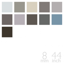 Silk Chiffon, 8mm, 44" - (Gray / Silver / Charcoal Group, 11 Colors)