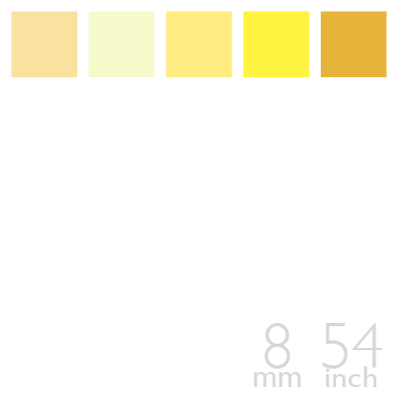 Silk Chiffon, 8mm, 54" - (Yellow / Gold Group, 5 Colors)