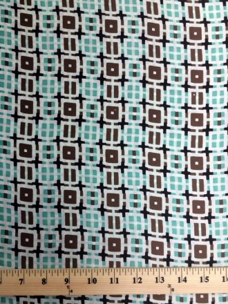 Printed Silk Charmeuse Fabric, Geometric Print, 16mm, 54", Design #13564