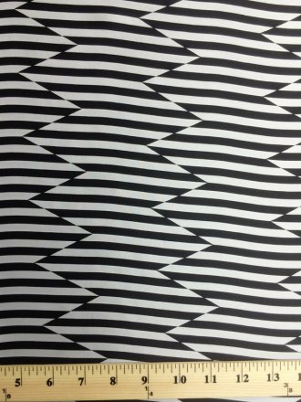Printed Silk Charmeuse Fabric, Geometric Print, 19mm, 54", Design #13580