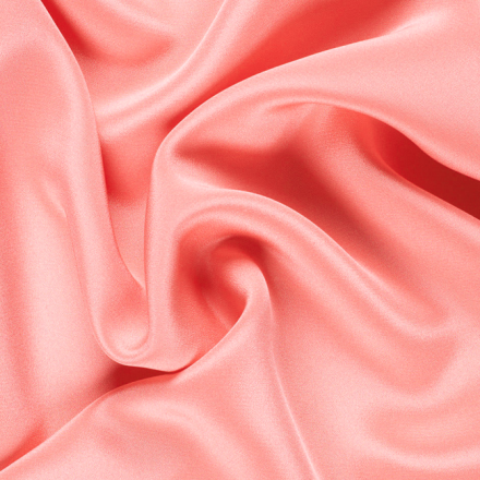 Silk 2 Ply Crepe Fabric, Coral, Peach, Orange - SilkFabric.net