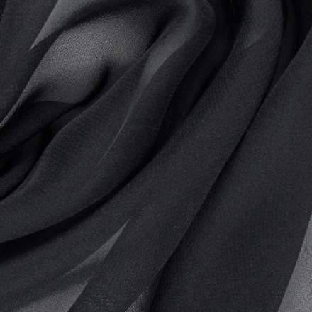 black silk chiffon fabric