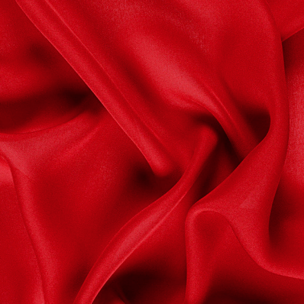 Silk Double Face Georgette Fabric, Red - SilkFabric.net