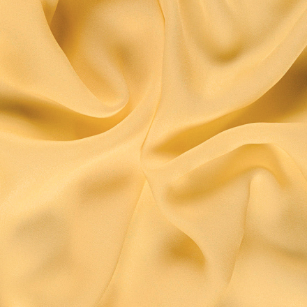 Silk Double Face Georgette Fabric, Yellow, Gold - SilkFabric.net