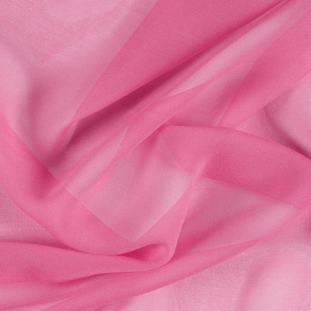 Silk Stretch Chiffon Fabric, Pink - SilkFabric.net