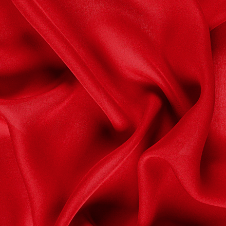 Silk Span Double Faced Georgette Fabric, Red - SilkFabric.net