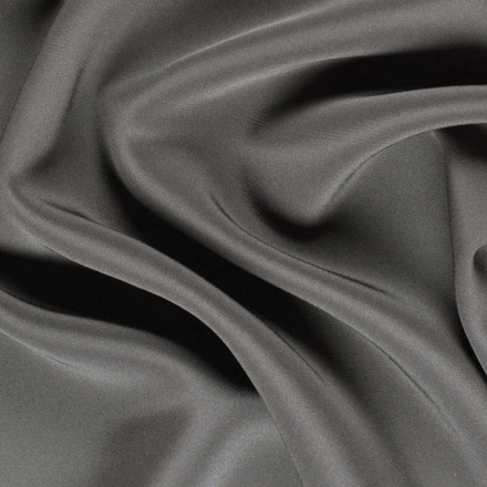 Silk Stretch 4 Ply Crepe Fabric, Gray, Silver, Charcoal - SilkFabric.net
