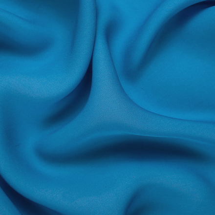 Silk Stretch Double Faced Georgette Fabric, Blue, Navy - SilkFabric.net